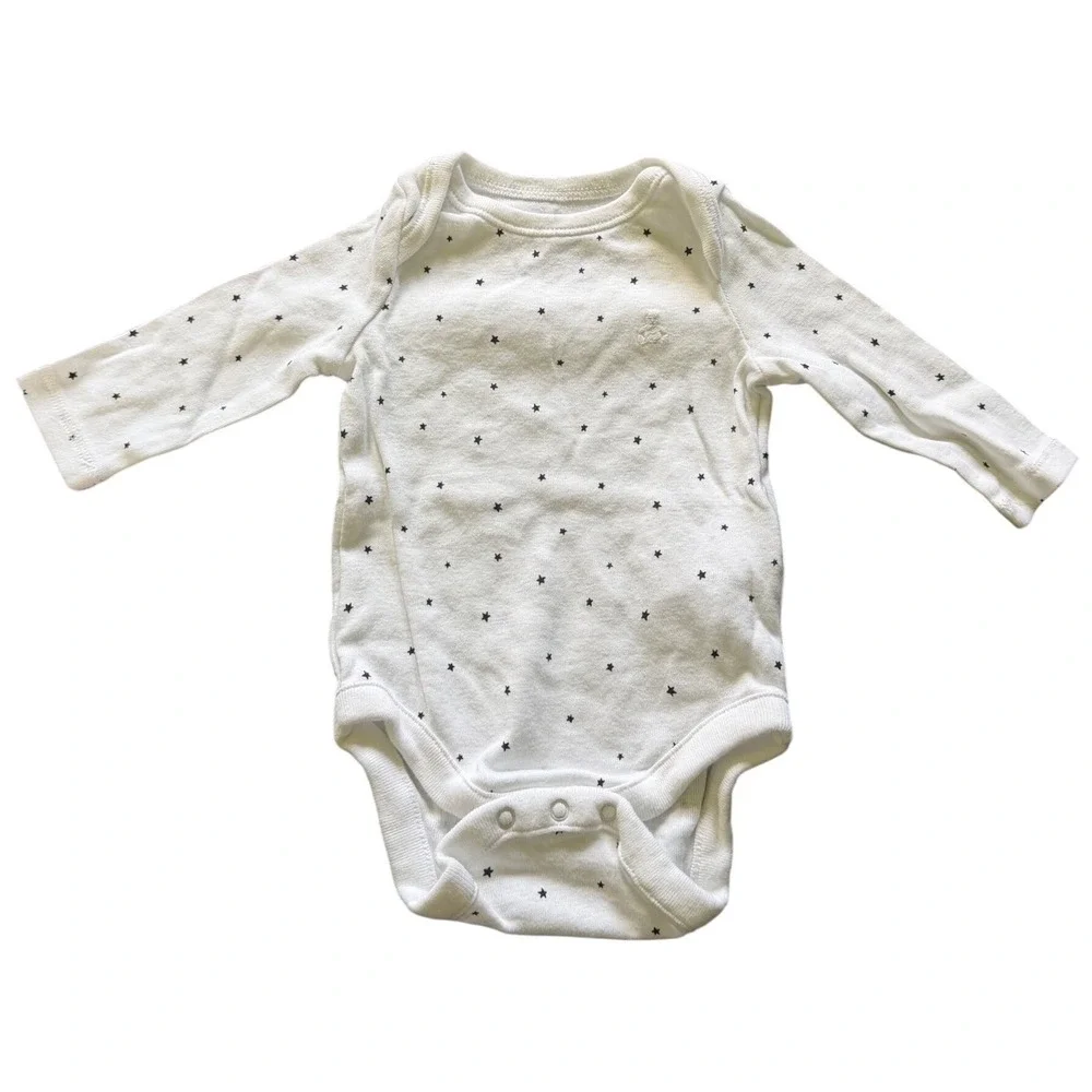 Baby GAP First Favorites Bodysuit Set 3PK Clouds Stars Stripes White 0-3 Months